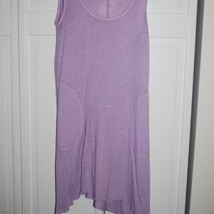 Allen Allen lilac dress/tunic, pockets, uneven hem